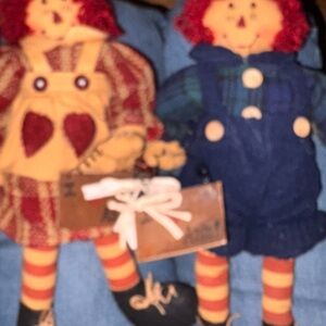 Charming Rag Doll Pair with Red Hair